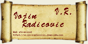 Vojin Radicović vizit kartica